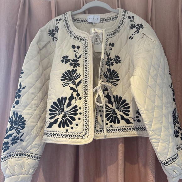 Mable Jackets & Blazers - Floral Embroidered Jacket